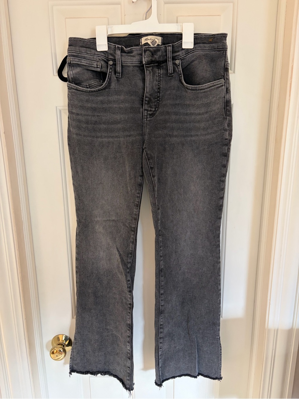 Madewell Kick Out Flare Black/Gray Jeans - Size 30 Petite